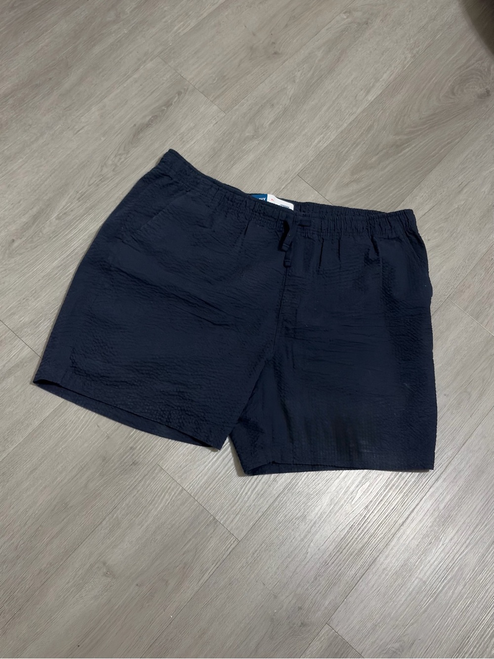 Old Navy Seersucker Jogger Shorts XL - Navy Blue